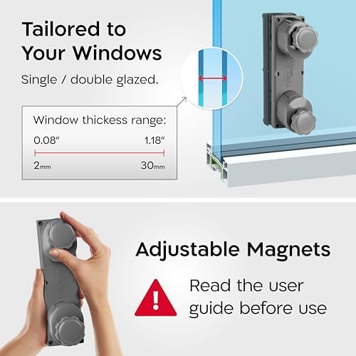 Tyroler Glider R-2 AFC Magnetic Window Cleaner Tool Fits Windows 0.1"-1.2" - Image 3
