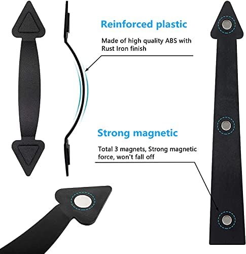 Magnetic Garage Door Accents Hardware with 4 Faux Hinges and 2 Handles - Image 3