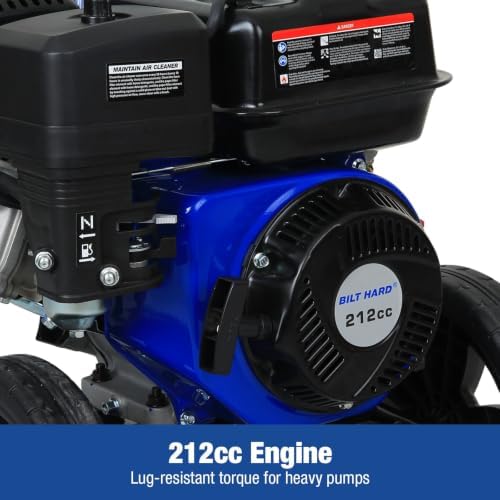 BILTHARD 3500 PSI Gas Pressure Washer, 2.6 GPM Heavy Duty Power Washer with 212cc 4 Cycle Engine, Spray Gun and Wand, 5 Quick Connect Nozzle Tips, 30 Foot Hose - Image 5