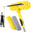 24 Feet High Reach Squeegee Window Cleaner Kit with 5-18Ft Extension Pole by Opow