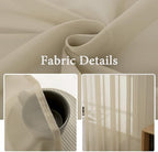 MIULEE Beige 54 Wide and 72 Inches Length French Door Sheer Curtains - Image 6