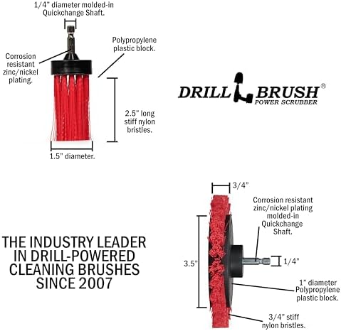 Drillbrush Hard Bristle Cleaning Brush for Crevices and Gaps - Outdoor - Image 5