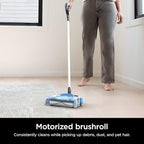 Shark Rechargeable Floor Sweeper, Motorized Brushroll, Compact Swivel Design, Easy-Empty Dust Cup, 10" Cleaning Path, Powerful Debris, Dust & Pet Hair Pickup, for All Floor Types, Blue, V2700Z - Image 2
