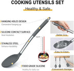E-far Silicone Cooking Utensils Set, 30-Piece Gray Kitchen Utensils Set - Image 3