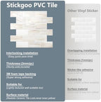 STICKGOO 10-Sheet Subway Tile Peel and Stick Backsplash, Wooden Grain - Image 7
