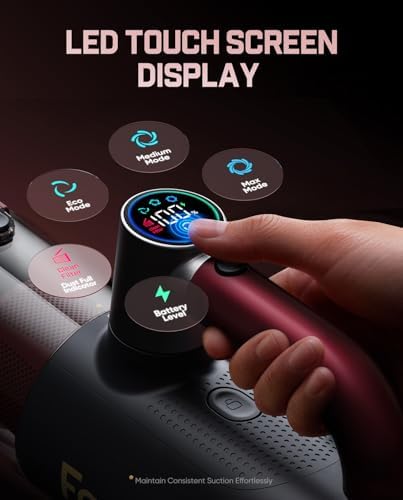 Fanttik Cruise V11 APEX Handheld Vacuum Cordless, 4-in-1 Vacuum Cleaner for Pet, AxLoop 180° Rotatable Handle, LED Touch Screen, 3 Suction Modes for Home Corners, Couches, Crevices - Image 6