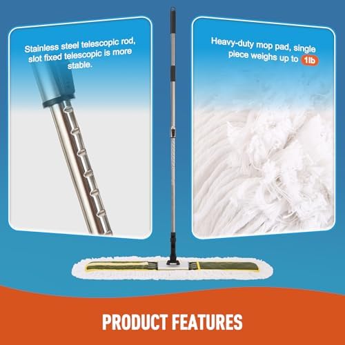CLEANHOME 36" Commercial Dust Mop for Hardwood Floors, Tile, Laminate - Image 2