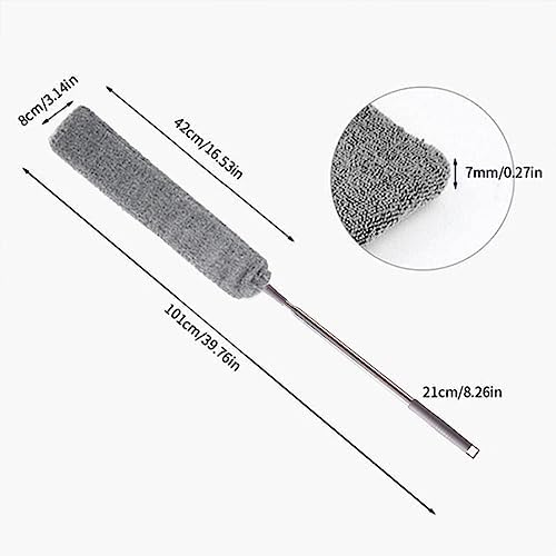 2PCS Retractable Gap Dust Cleaner, Microfiber Hand Duster, Under Fridge & Appliance Duster, Telescopic Dust Brush for Wet and Dry, Cleaning Tools for Home Bedroom Kitchen (2PCS) - Image 7