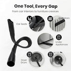 25" Flexible Dryer Vent Cleaner Kit - Household Cleaning Supplies, Refrigerator Appliance Long Coil Brush, Flexible Lint Remover, for Vacuum Hoses All 1-1/4" or 1-3/8" (32mm - 35mm) Vacuum - Image 6