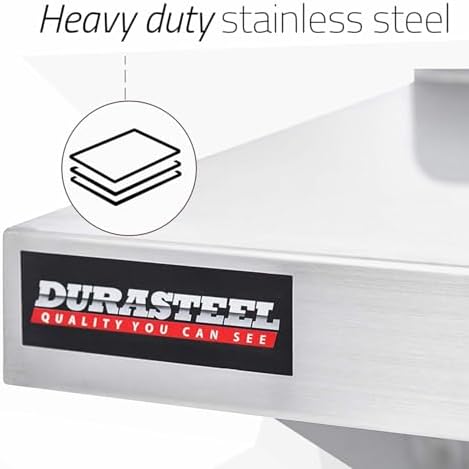 DuraSteel Stainless Steel Shelf - 36 Inch Wide x 12 Deep Commercial NSF Mounted Metal Wall Shelf Pantry Organizer Garage Storage Shelves - Rack Shelving Restaurant Kitchen Units Laundry Utility Room - Image 5