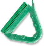 SPARTA Plastic Commercial Grout Brush, Triangle-Shaped Scrub Brush with Scraper and Two Threaded Holes for Attaching Handle (Sold Separately), 9 x 7 x 7 Inches, Green - Image 2