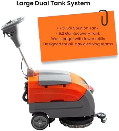 SUNMAX 17" Walk-Behind Commercial Floor Scrubber, Lithium Battery - Image 3