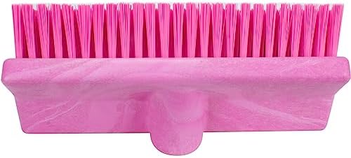 SPARTA 40423EC26 Plastic Floor Scrub Brush, Wall Brush, Equipment Brush with Nonabsorbent Bristles for Industrial Kitchens, Hospitals, Commercial Cleaning, 10 Inches, Pink, (Pack of 2) - Image 3