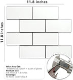 STICKGOO Peel and Stick Backsplash on Subway Tile, Glossy White - Image 6