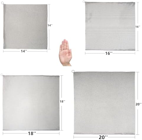 Cast Iron Cleaner & Chainmail Skillet Scrubber - 14''x14'' 3.8mm Small Ring, 316L Stainless Steel Interlocking Mesh Sheet, Flexible Chainmail Panel, Fine Linked Ring Fabric, Woven Ring Net - Image 5
