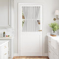 Vatge 50% Sunlight Blocking Curtains for French Doors - Rod Pocket Fonr Door Curtain Panel for Door Window, 1 Panel, W54 x L40, Greyish White by Vatge