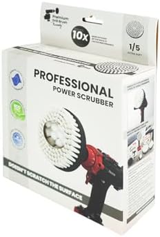 Premium Drill Brush Professional– 2in1 for Drills & Angle Grinders Extra-Soft 6in White | Scratch-Free Cleaning Brush for Carpet, Upholstery, Leather Seats, Glass, Furniture and Car Interior - Image 3