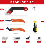 23 Pack Grout Removal Tool Kit, 2 Tile Grout Saws with 6 Extra Blades, 2 Hand Grout Saw and 7 Cleaning Blades, Caulk Remover for Bath Shower, Ideal for Floor Tile Grout Cleaning - Image 2