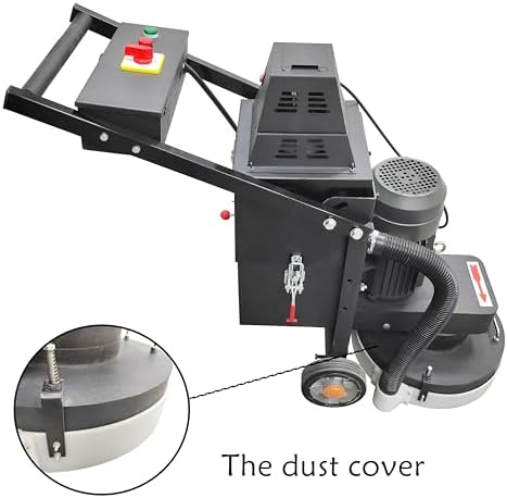 TECHTONGDA Concrete Floor Grinder Polisher 5 Head Grinding Base 14.9in Grinding Width with Built-in Dust Collection Fan for Construction Sites Industrial Workshops Garage 220v/4kW - Image 6