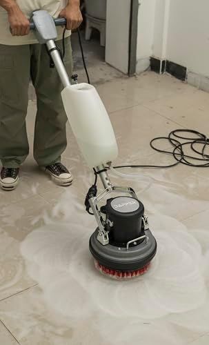17in Floor Scrubber & Floor Cleaning Machine, Heavy-Duty Buffer,A148 - Image 6