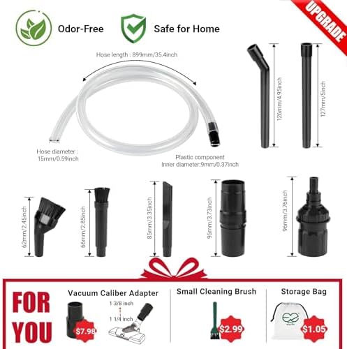 EZ SPARES 32mm Micro Vacuum Attachment Kit with Silicone Tools, 7-Piece - Image 2