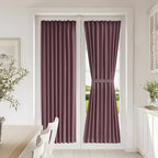 Vatge Narrow Window Curtains Privacy Door Curtain for Doorways Thermal Insulated Rod Pocket Door Window Curtain, 1 Panel, W25 x L72, Nostalgia Rose by Vatge