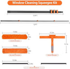 18FT Reach Carbon Fiber Window Squeegee with Extension Pole - Image 2