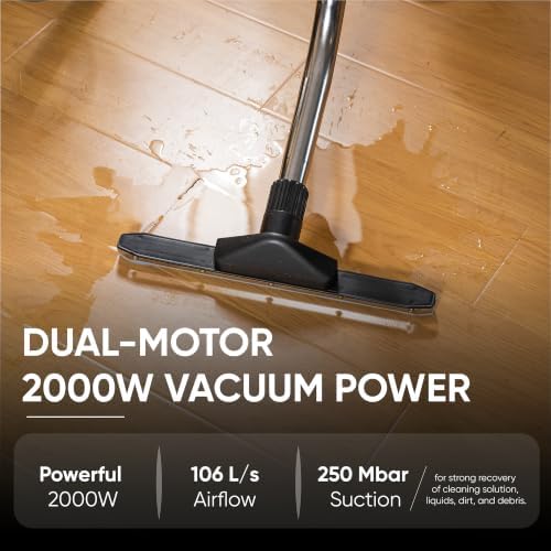 Dapper Supply Commercial 4-in-1 Wet/Dry Vacuum & Carpet Extractor, Carpet & Upholstery Cleaner, 116 PSI, 5.3 Gal. Solution Tank, 16 Gal. Recovery Tank, 2-Year Warranty - Image 4