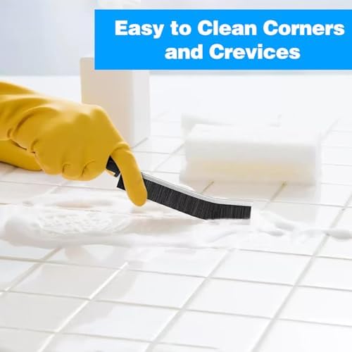 Crevice Cleaning Brush 9-Pack - Heavy Duty Hard Bristle Gap Brush for Deep Cleaning - Ultra-Thin Window Track Cleaning Tool for Shower Grout - Image 6