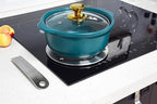 5.5 inch Heat Diffuser Stainless Steel Induction Adapter with Concave Spots for Electric Gas Stove Glass Induction Cooktop, Heats Up Faster,Detachable Handle - Image 3