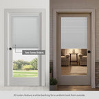 DEZ FURNISHINGS Cordless No Tools No Drill 1.5" Magnet Light Filtering Shades for Metal Doors, 26" W x 42" H, White - Image 4