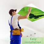 6 Pcs Fluorescent Light Covers with 60 Magnets Decorative for Classroom Ceiling Lights 4 x 2 Feet Magnetic Light Cover Filter Easy Install for Office Hospital Home Ceiling Supplies (Green Leaf Frog) - Image 6