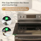 Silicone Stove Gap Covers with Stainless Steel, Oven Gap Filler Seals Gaps Between Stovetop and Counter, Stove Gap Guards Range Trim Kit, Easy to Clean Stove Gap Guard (Black 2 Pack,25") - Image 6