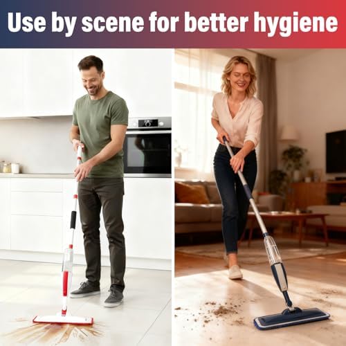 Spray Mop for Floor Cleaning, 2 Pack with Refillable Bottles & Pads - Image 3