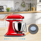 Sliding Mat for Kitchen aid 4.5-5 Qt Stand Mixer with 1Pc Cord Organizer and 3Pcs Attachment Holder for Kitchen Appliance Slider Counter, Moving Tray (Pine Wood, Black) - Image 4