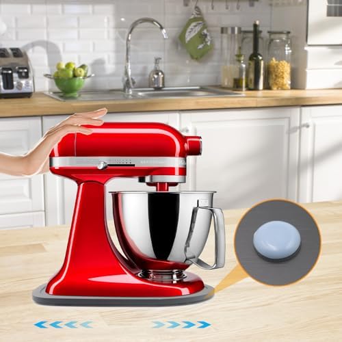 Mixer Slider Compatible with Kitchen aid Bowl Lift 4 .5-5 Qt Stand Mixer Pine Wood - Kitchen Countertop Storage Mover Sliding Caddy for Kitchen Aid 4 .5-5 Qt Mixer (4 .5-5 Qt - Black) - Image 5