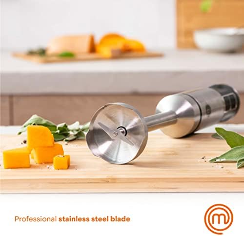 MasterChef Immersion Blender Handheld with Electric Whisk & Milk Frother Attachments, Hand Held Stainless Steel Stick Emulsifier for Making Baby Food, Soup, Puree, Cake, Cappuccino, Latte etc, 400W - Image 3