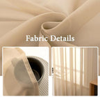MIULEE Brown 25 x 40 Inches Sidelight Sheer Curtains for French Door - Image 6