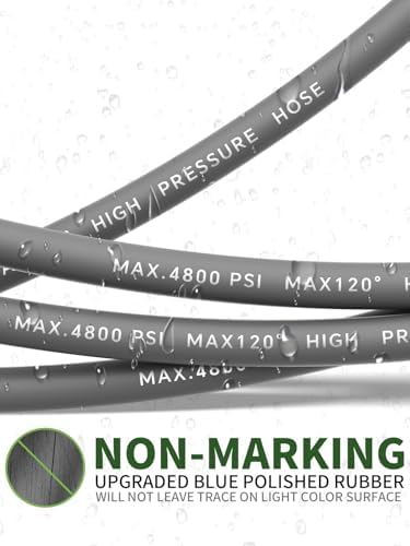 3/8" 4800PSI Pressure Washer Hose 25FT Swivel Quick Connect - Image 5