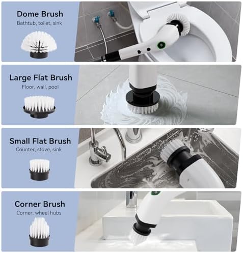 Electric Bathroom Cleaning Brush Cordless Shower Scrubber SD-CTB01 - Image 3