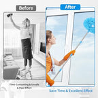 Ceiling Fan Cleaner Duster Reusable Microfiber Removable Duster with Extension Pole Adjusts 12 to 71 Inch for Cleaning Walls Bookshelves Furniture Door Window Top (Blue) - Image 6