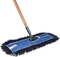 Nine Forty 36" Premium Nylon Dust Mop with Wood Handle - Heavy Duty Mop Head for Industrial, Commercial, and Residential Cleaning - Dry Floor Duster for Hardwood Surfaces and Commercial - Blue by NineForty