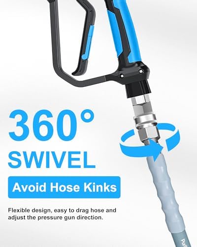25FT Pressure Washer Hose 3/8" Swivel Quick Connector - Image 5