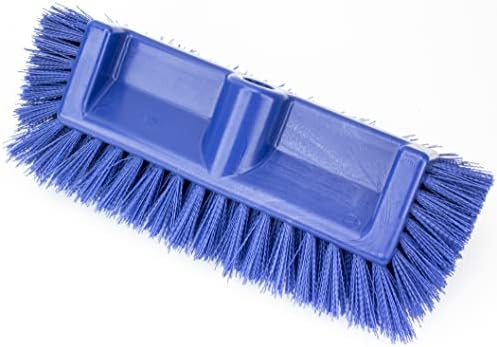 SPARTA Multi-Level Tile Scrub Brush 12" Wide Brush Head, Heavy-Duty Tile Cleaning Brush with End Bristles for Commercial Tiles, Tubs and Floor, Plastic, 12 Inches, Blue - Image 2