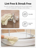 Fantasticlean Microfiber Cleaning Cloth Roll- 40 Sheets, 12" x 12" (Beige) - Image 5