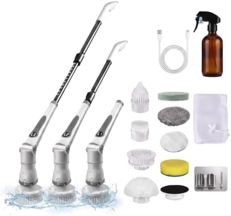 Electric Spin Scrubber, Cordless Scrubber with 8 Heads by Unknown