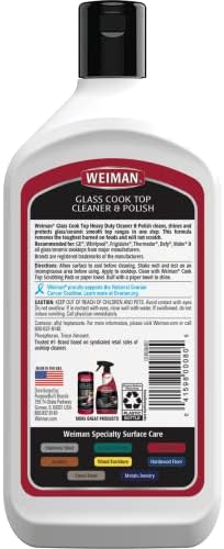 Weiman Ceramic and Glass Cooktop Cleaner and Polish - 20 Ounce - Shines and Protects Glass and Ceramic Smooth Top Ranges with its Gentle Formula - Image 2