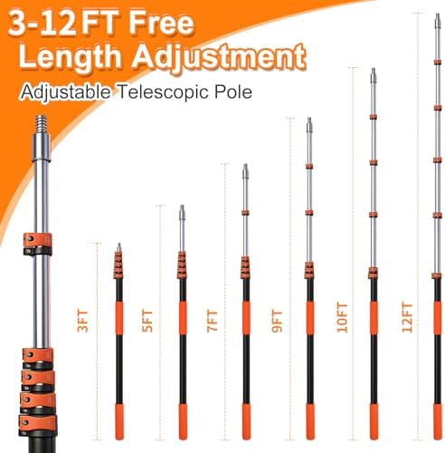 18FT Reach Duster Kit, Dual Lock for Ceiling Fan & Window Cleaning - Image 5