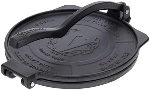 Victoria 10-Inch Cast Iron Tortilla Press HD Spherrous Iron by VictoriaCastIron