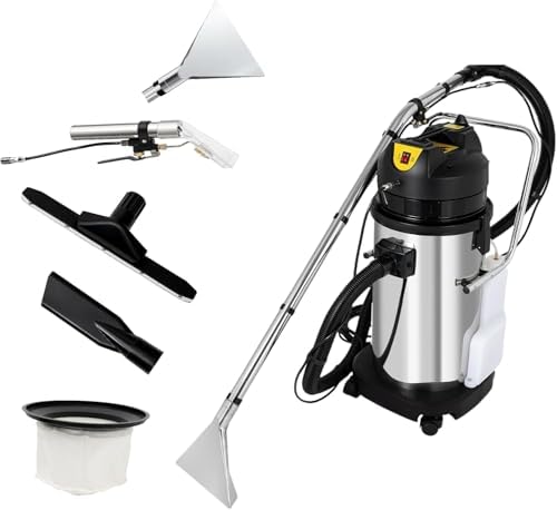 Commercial Carpet Cleaning Machine, 1000W 110V 40L/11Gal Professional Commercial 3 in 1 Carpet Spraying Floor Brush Cleaner Extractor Vacuum Washing Machine Portable （2 packages） by Unknown